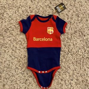 Brand new Barcelona Soccer onesie. #10 on back.
